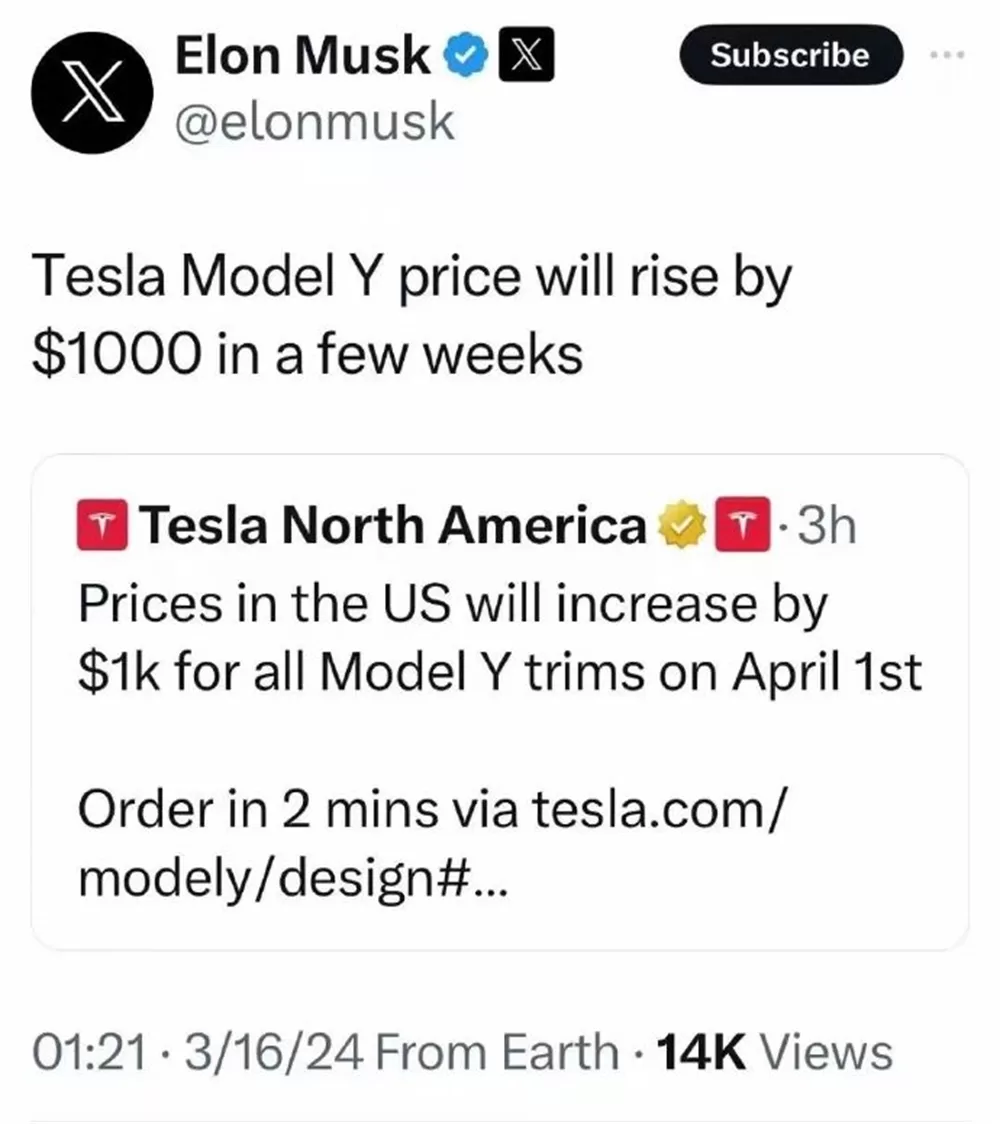 Tesla Announces Price Increase Strategy Amidst Market Pressure