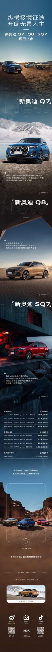 Audi Unveils New Q7, SQ7, and Q8 SUVs: Performance Meets Luxury