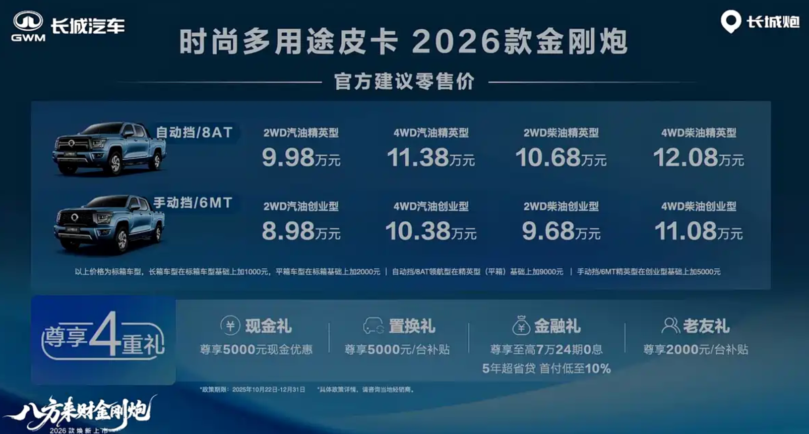 2026 King Kong Cannon Launch: Upgraded Commercial Pickup Starting at ¥89,800